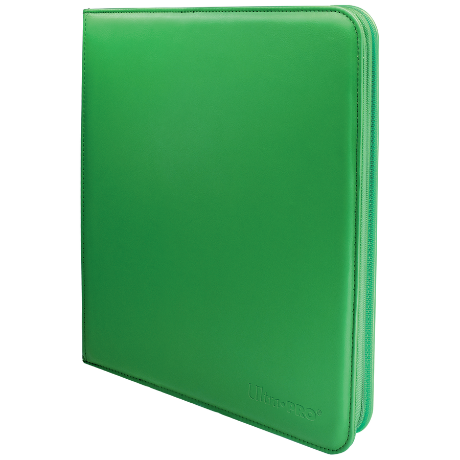 Ultra Pro Vivid 12 Pocket Zippered Pro Binder Green | D20 Games