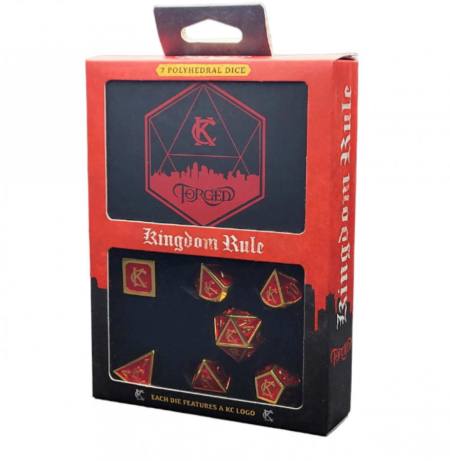 Kingdom Rule Kansas City Metal RPG Dice Set | D20 Games