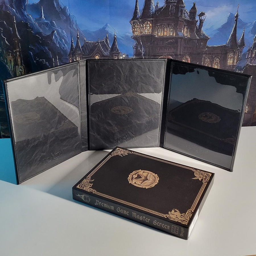 Premium Game Master Screen - Portrait Edition, Brown | D20 Games