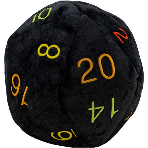 Black w/Rainbow D20 Jumbo Plush | D20 Games