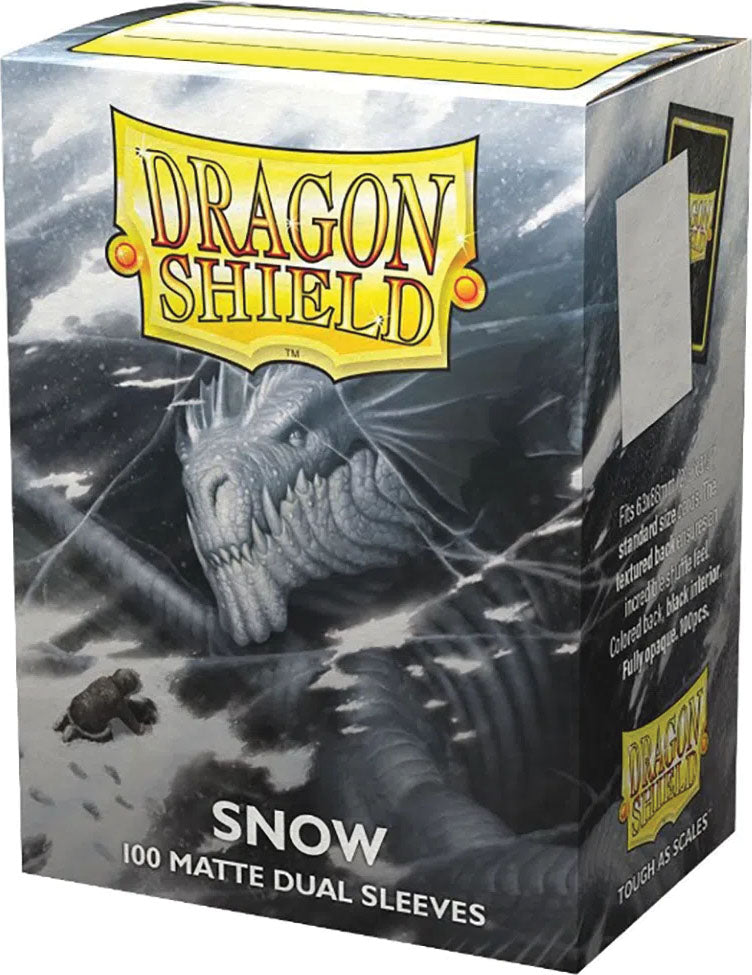 Dragon Shields: (100) Matte Dual - Snow | D20 Games