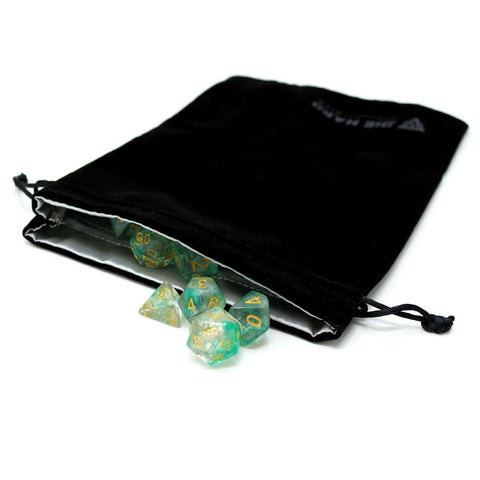Velvet Dice Bag: Medium Black | D20 Games