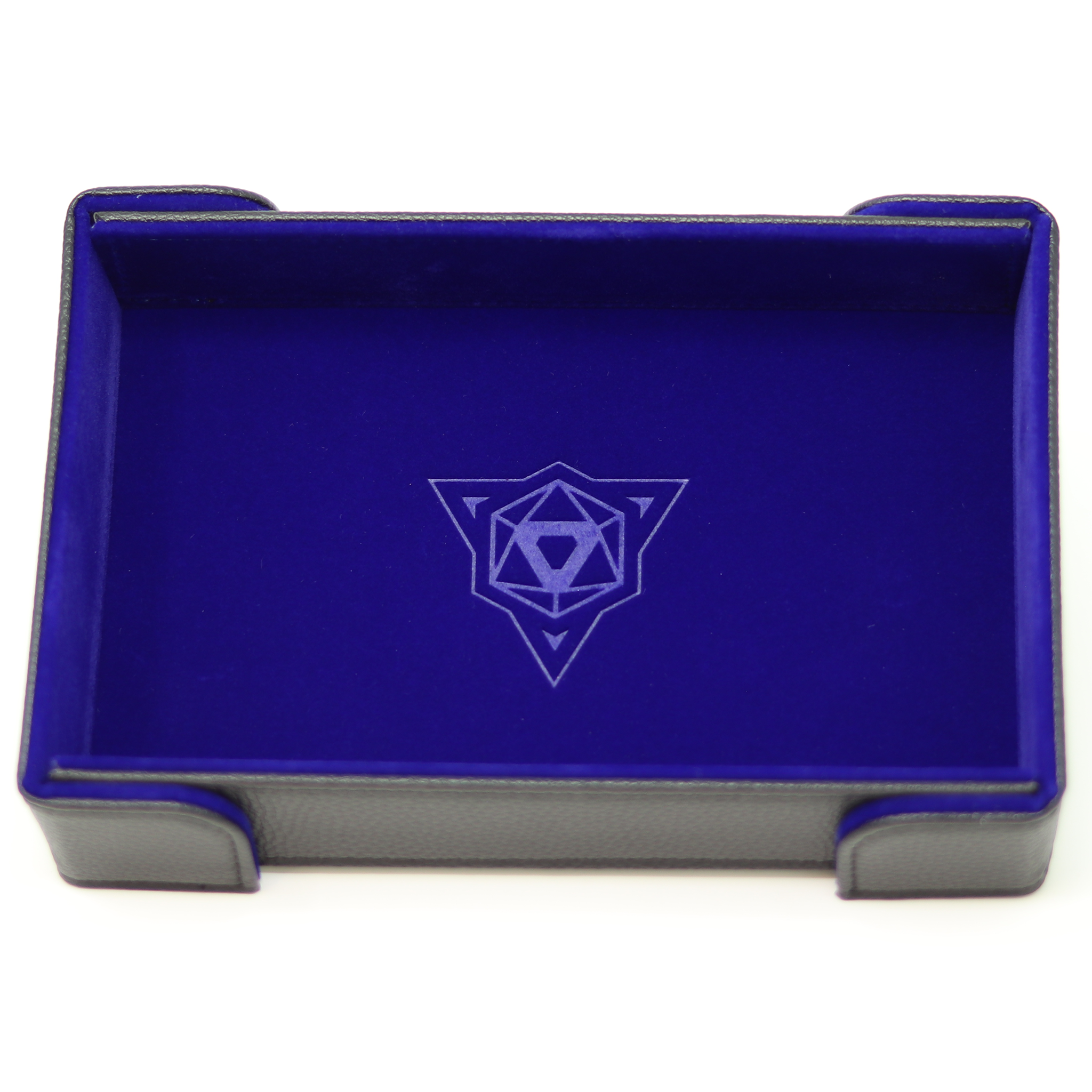 Magnetic Rectangle Dice Tray - Dark Blue Velvet | D20 Games