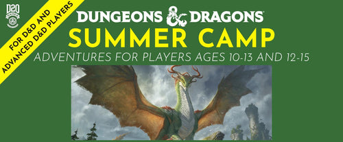 D20 Games Summer D&amp;D Adventure Camps
