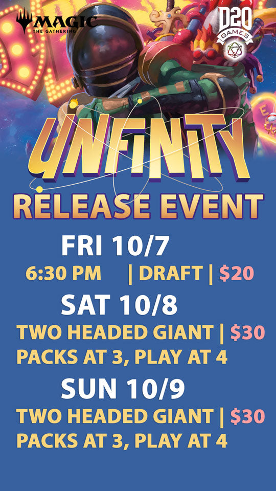 Release Events for Unfinity