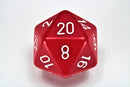 Chessex - Opaque Jumbo Red White D20 Dice