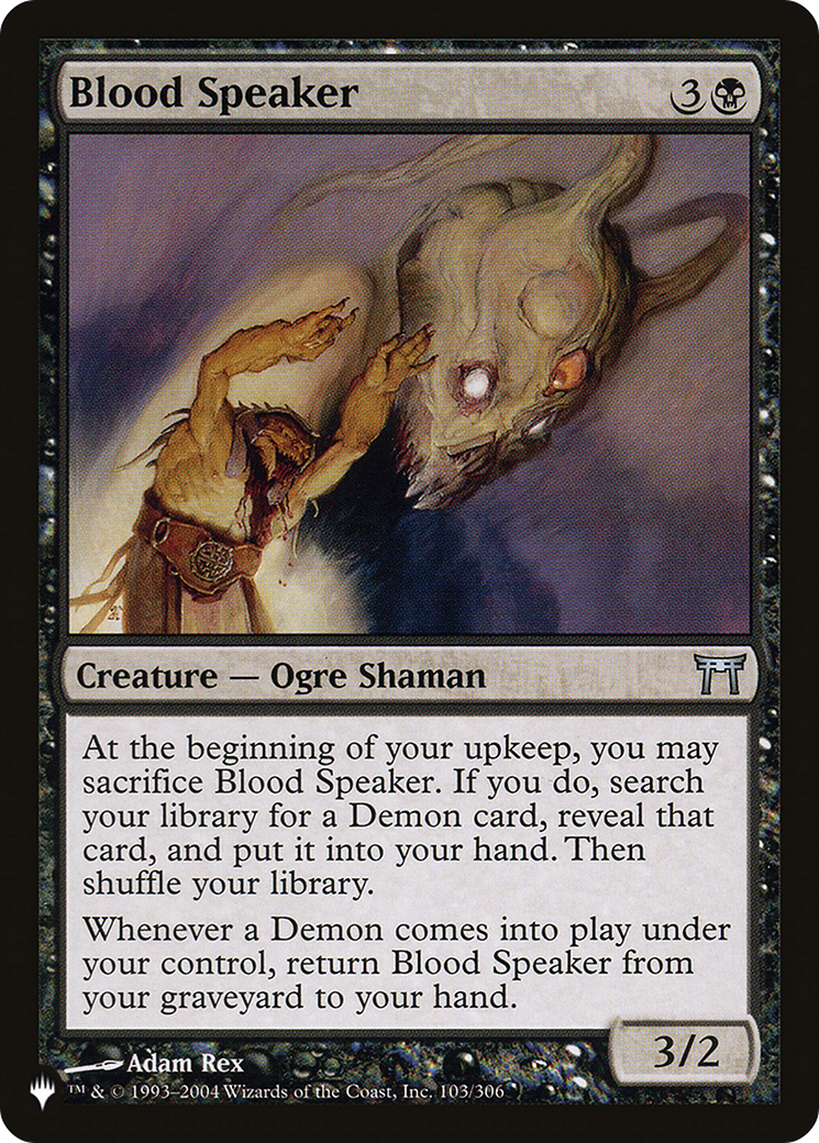 Blood Speaker [The List Reprints] | D20 Games