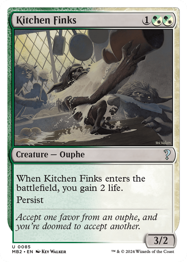 Kitchen Finks (White Border) [Mystery Booster 2] | D20 Games