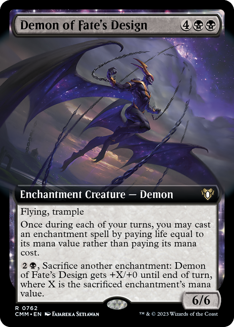 Demon of Fate's Design (Extended Art) [Commander Masters] | D20 Games