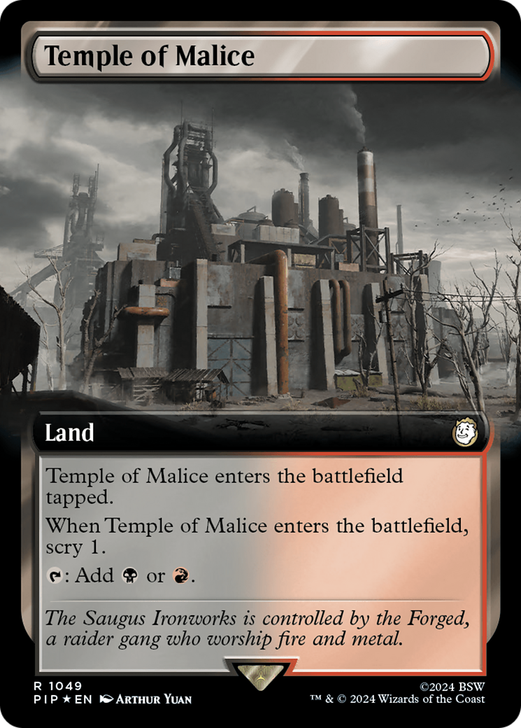 Temple of Malice (Extended Art) (Surge Foil) [Fallout] | D20 Games