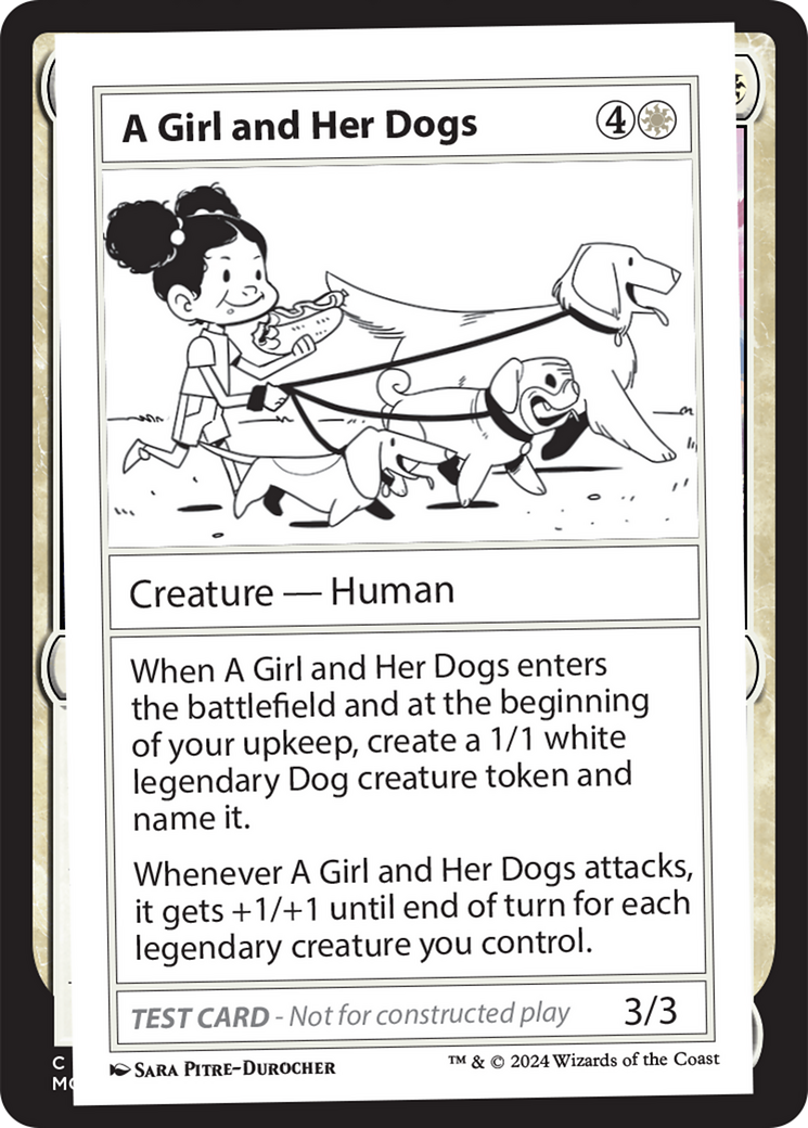 A Girl and Her Dogs [Mystery Booster 2 Playtest Cards] | D20 Games