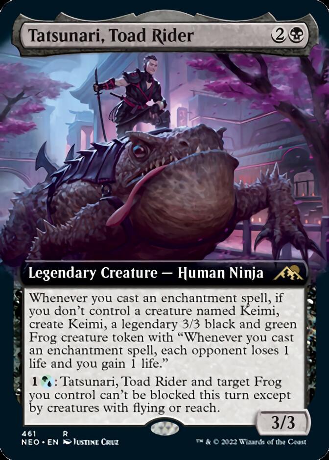 Tatsunari, Toad Rider (Extended Art) [Kamigawa: Neon Dynasty] | D20 Games