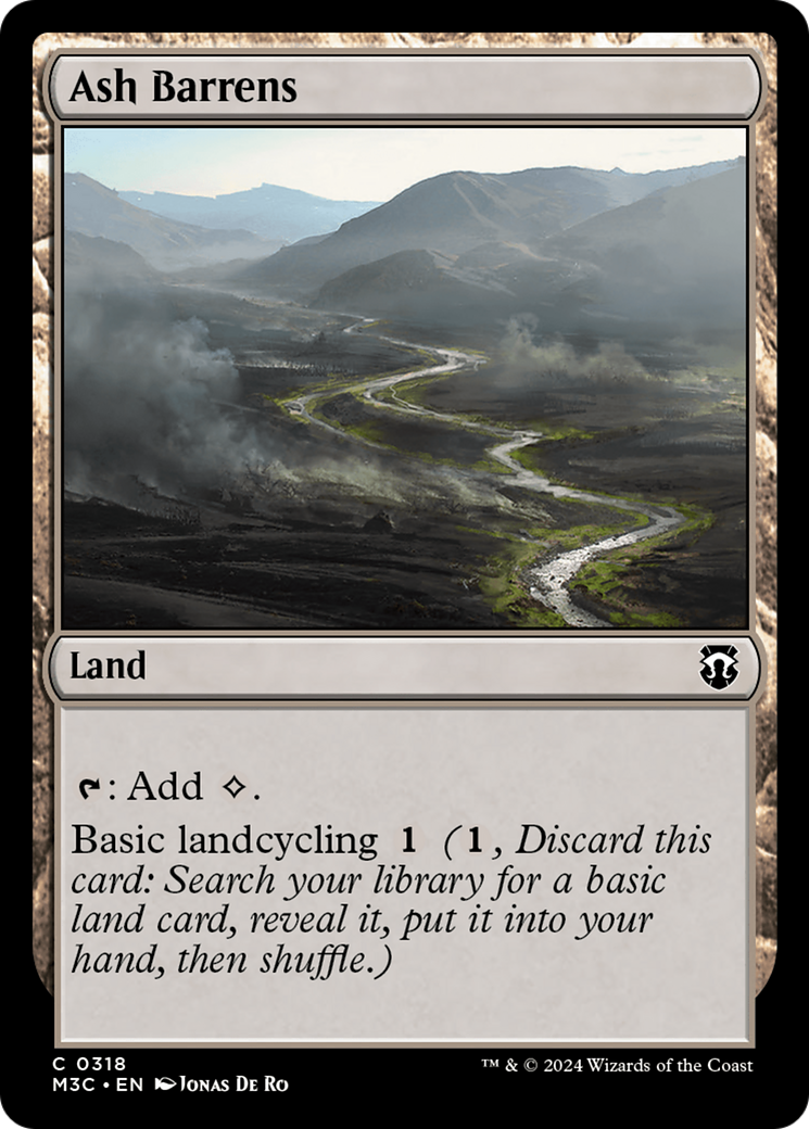 Ash Barrens (Ripple Foil) [Modern Horizons 3 Commander] | D20 Games