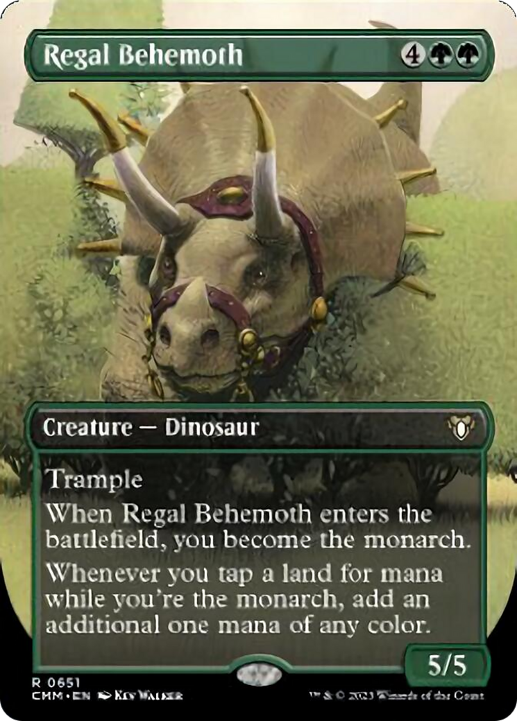 Regal Behemoth (Borderless Alternate Art) [Commander Masters] | D20 Games