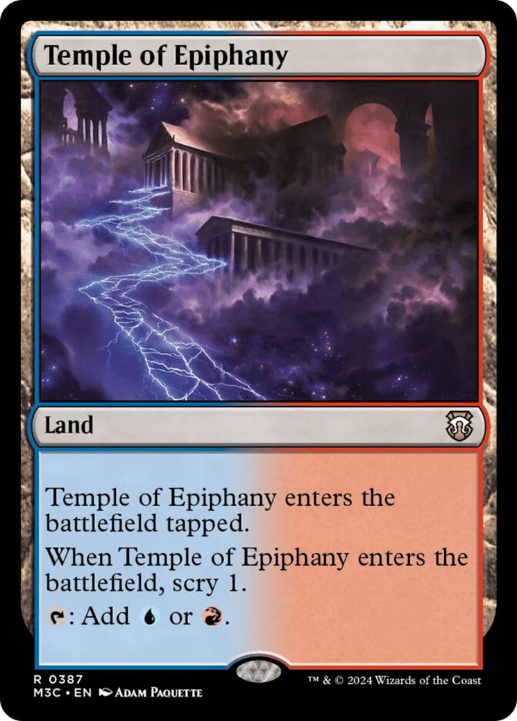 Temple of Epiphany (Ripple Foil) [Modern Horizons 3 Commander] | D20 Games