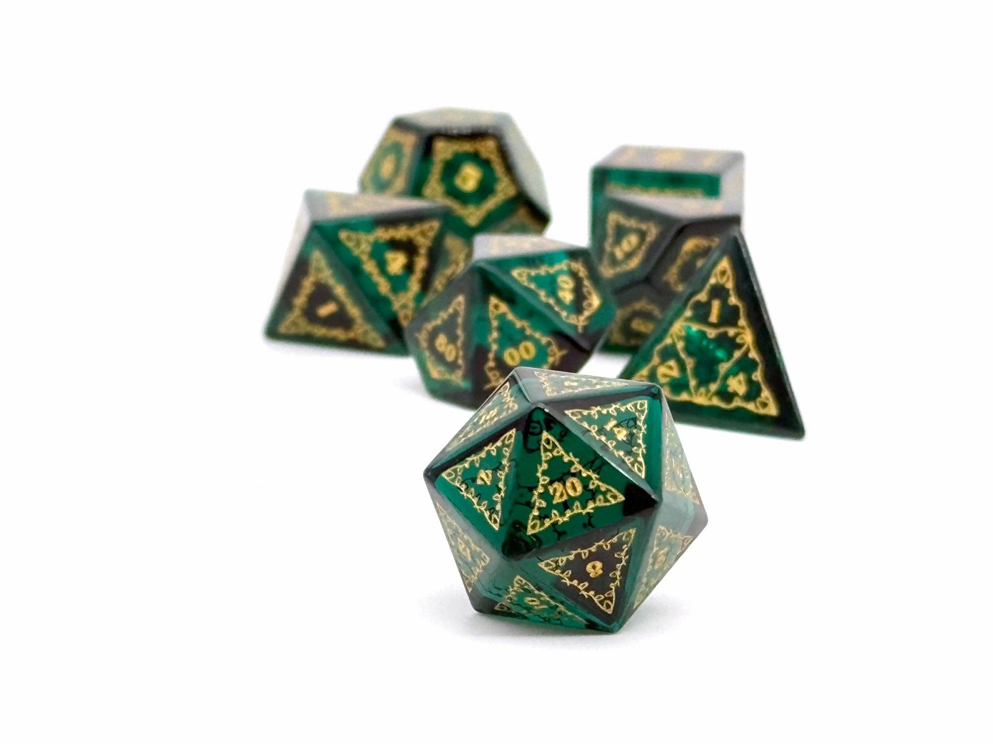 Holiday Orc Mystery Gemstone or Glass Dice Set with Premium Holiday Book Tin: Single | D20 Games
