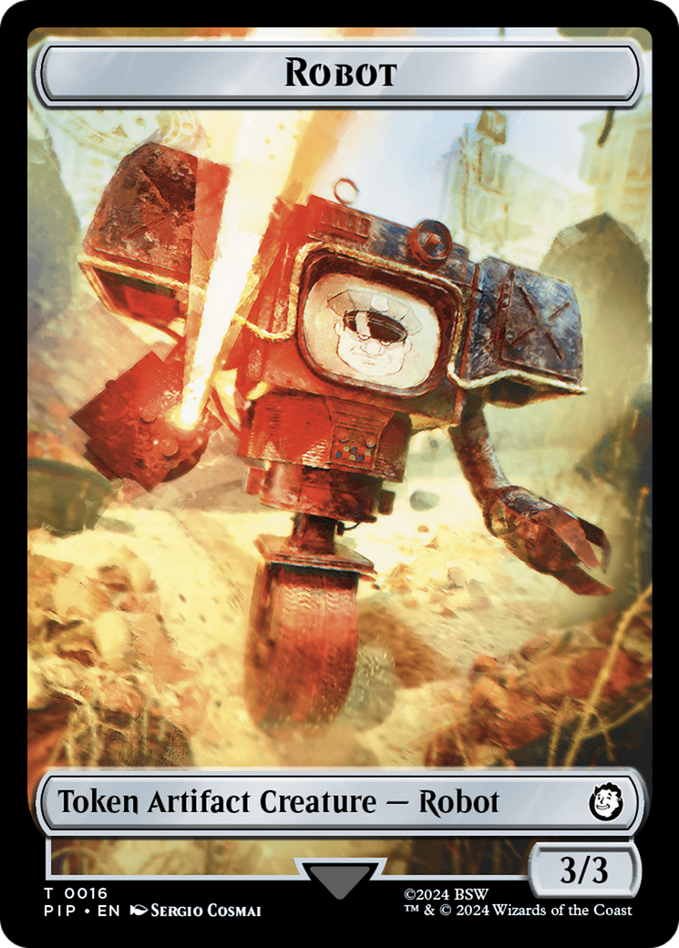 Treasure (0019) // Robot Double-Sided Token [Fallout Tokens] | D20 Games