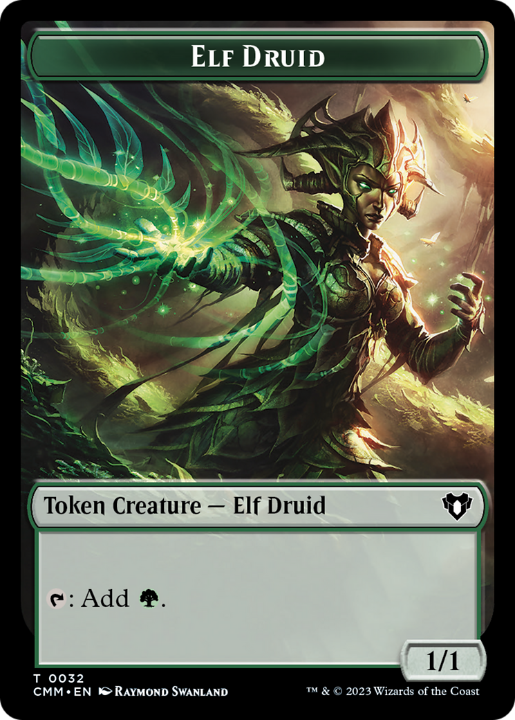 Elf Druid Token [Commander Masters Tokens] | D20 Games