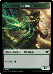 Elemental (0024) // Elf Druid Double-Sided Token [Commander Masters Tokens] | D20 Games