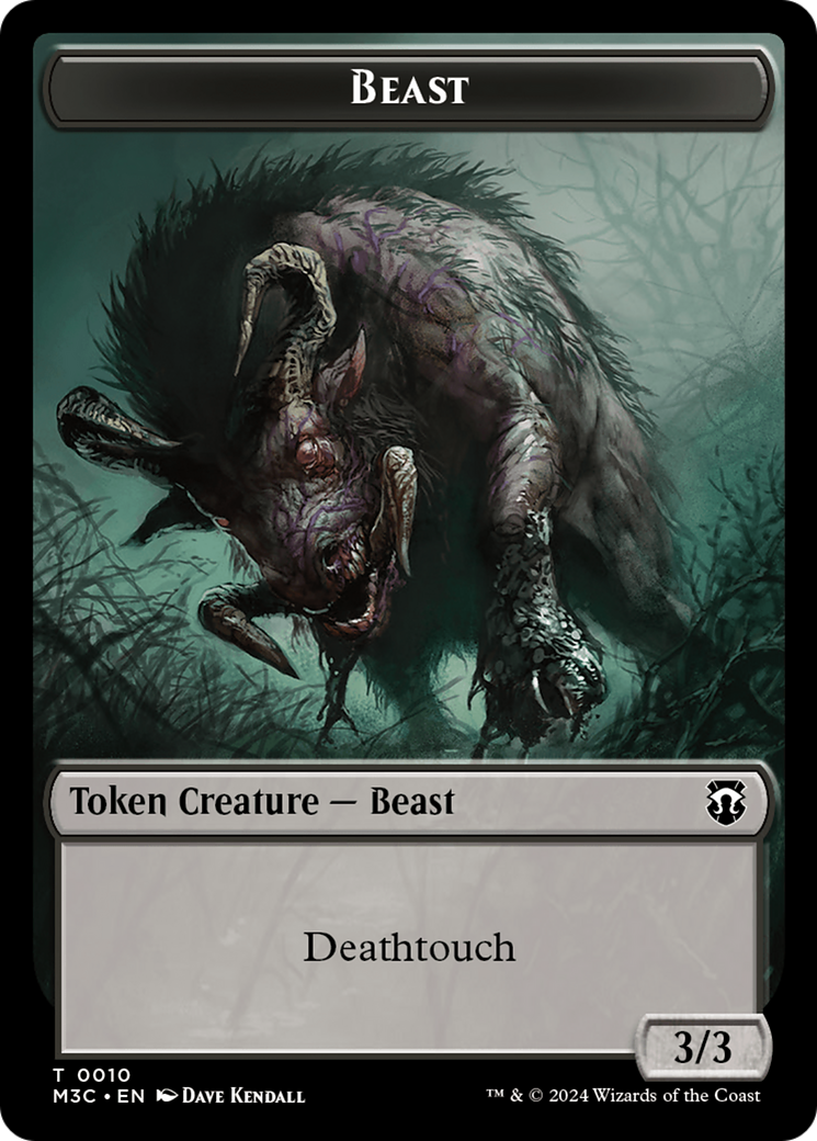 Beast (0010) // Shapeshifter (0008) Double-Sided Token [Modern Horizons 3 Commander Tokens] | D20 Games