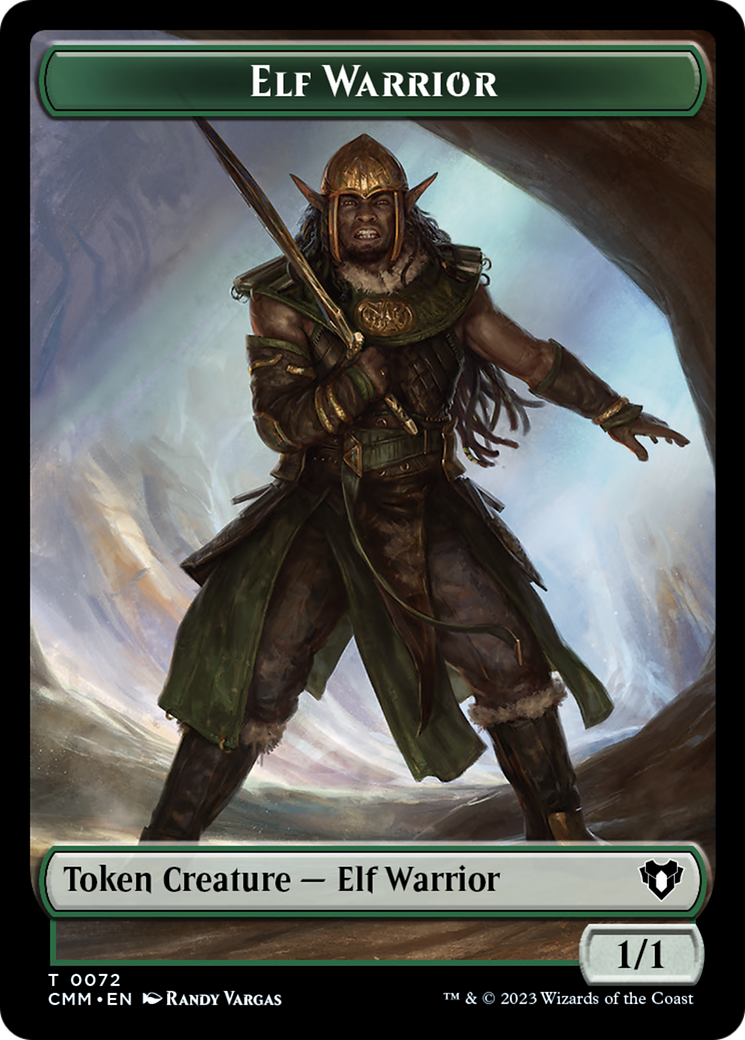 Elf Warrior // Cleric Double-Sided Token [Commander Masters Tokens] | D20 Games