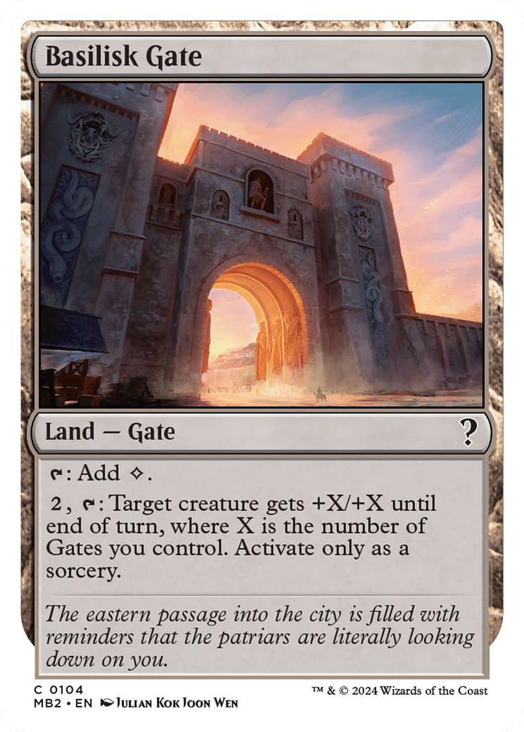 Basilisk Gate (White Border) [Mystery Booster 2] | D20 Games