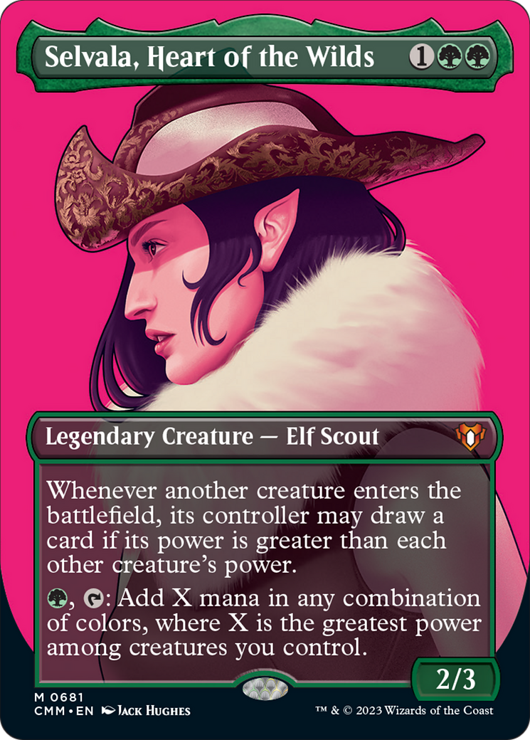 Selvala, Heart of the Wilds (Borderless Profile) [Commander Masters] | D20 Games