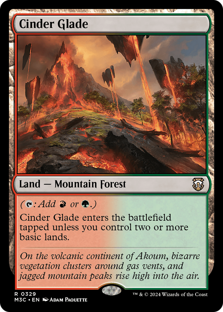 Cinder Glade (Ripple Foil) [Modern Horizons 3 Commander] | D20 Games