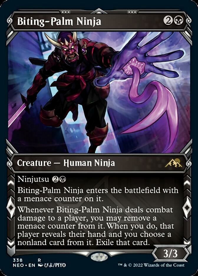 Biting-Palm Ninja (Showcase Ninja) [Kamigawa: Neon Dynasty] | D20 Games