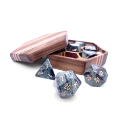 Crocodile Jasper - 7 Piece RPG Set Gemstone Dice | D20 Games