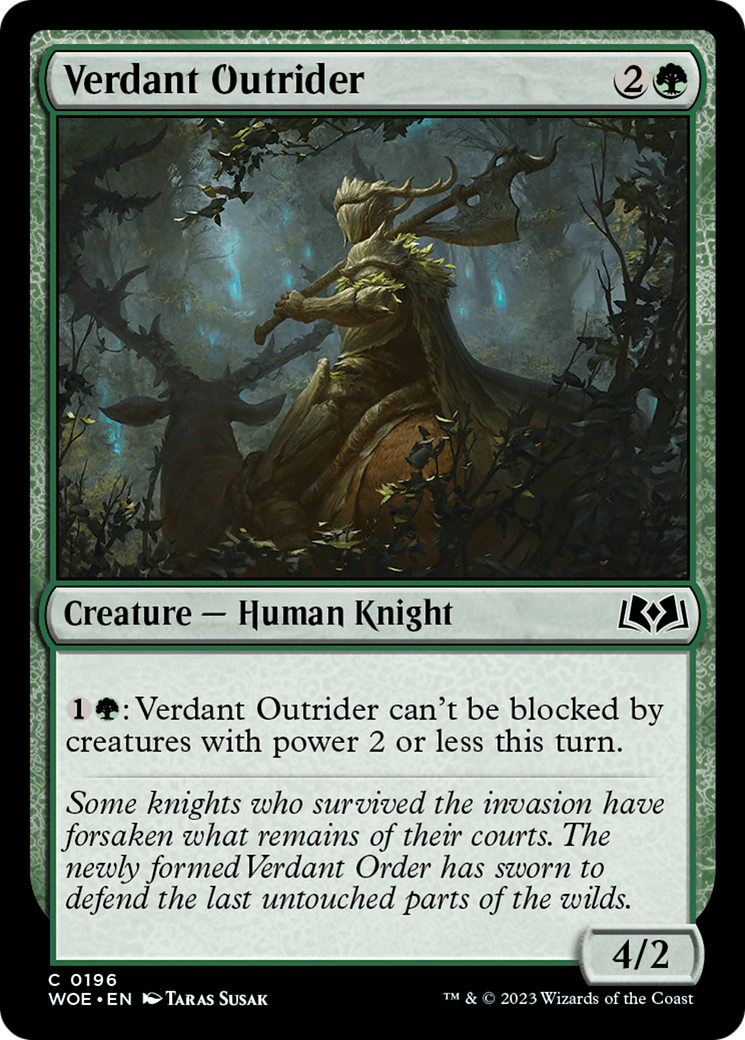 Verdant Outrider [Wilds of Eldraine] | D20 Games