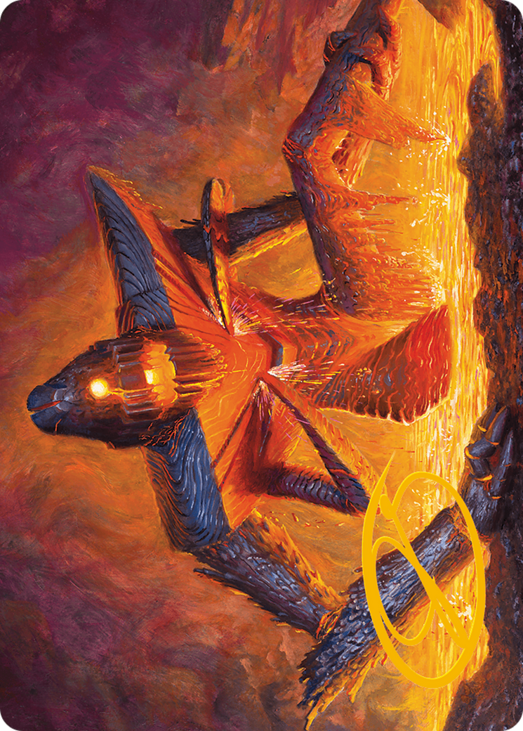 Molten Gatekeeper Art Card (Gold-Stamped Signature) [Modern Horizons 3 Art Series] | D20 Games