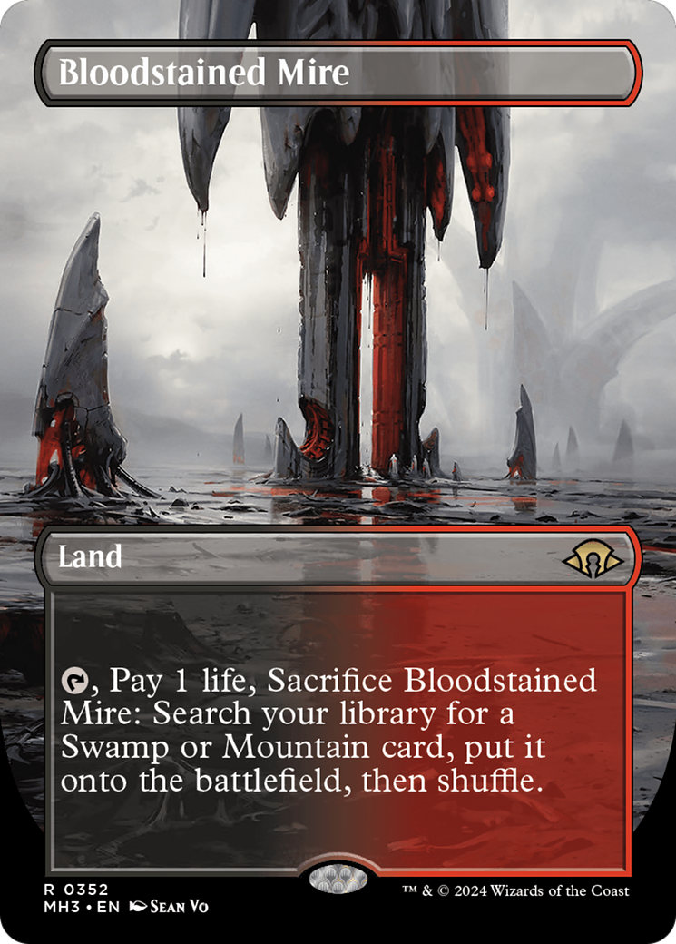 Bloodstained Mire (Borderless) [Modern Horizons 3] | D20 Games