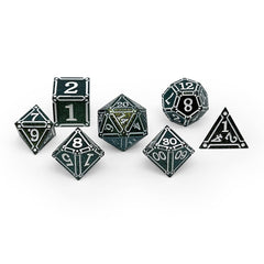 Ironworks - Necromancer Spellbook 7 Piece RPG set Alloy Metal Dice | D20 Games