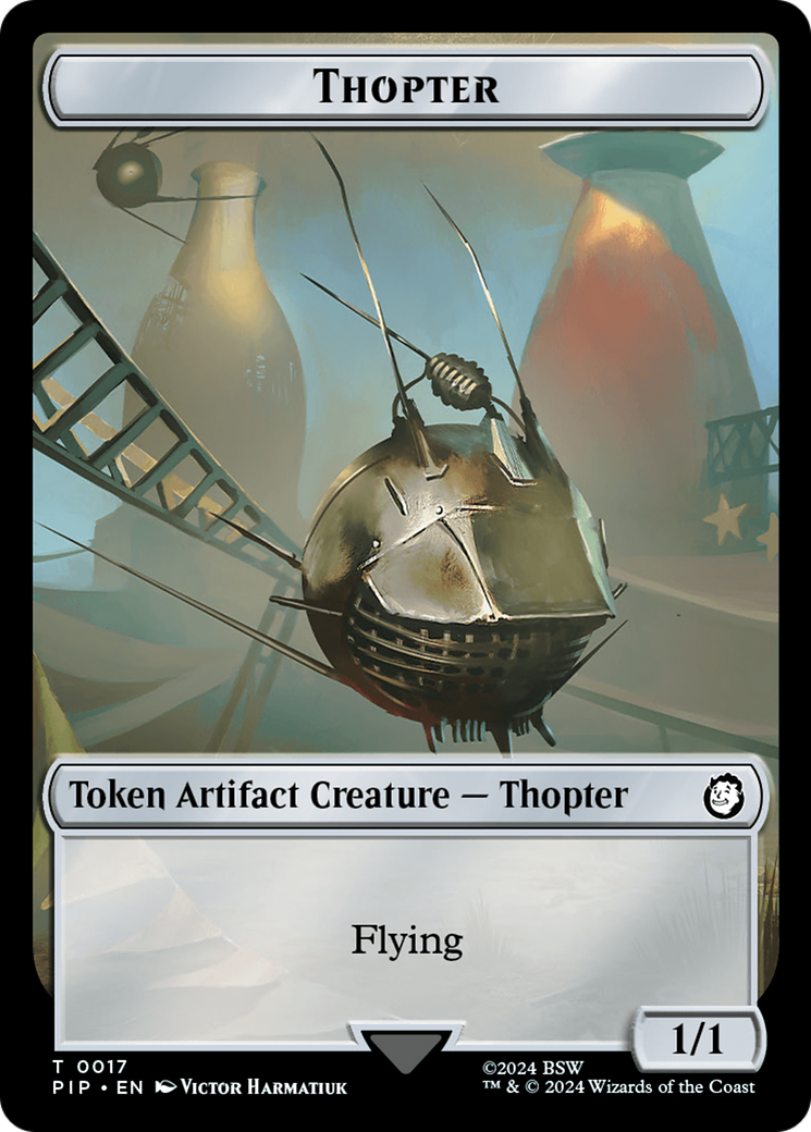 Thopter // Junk Double-Sided Token [Fallout Tokens] | D20 Games