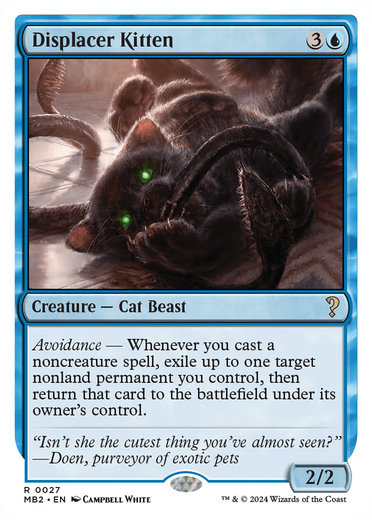 Displacer Kitten (White Border) [Mystery Booster 2] | D20 Games