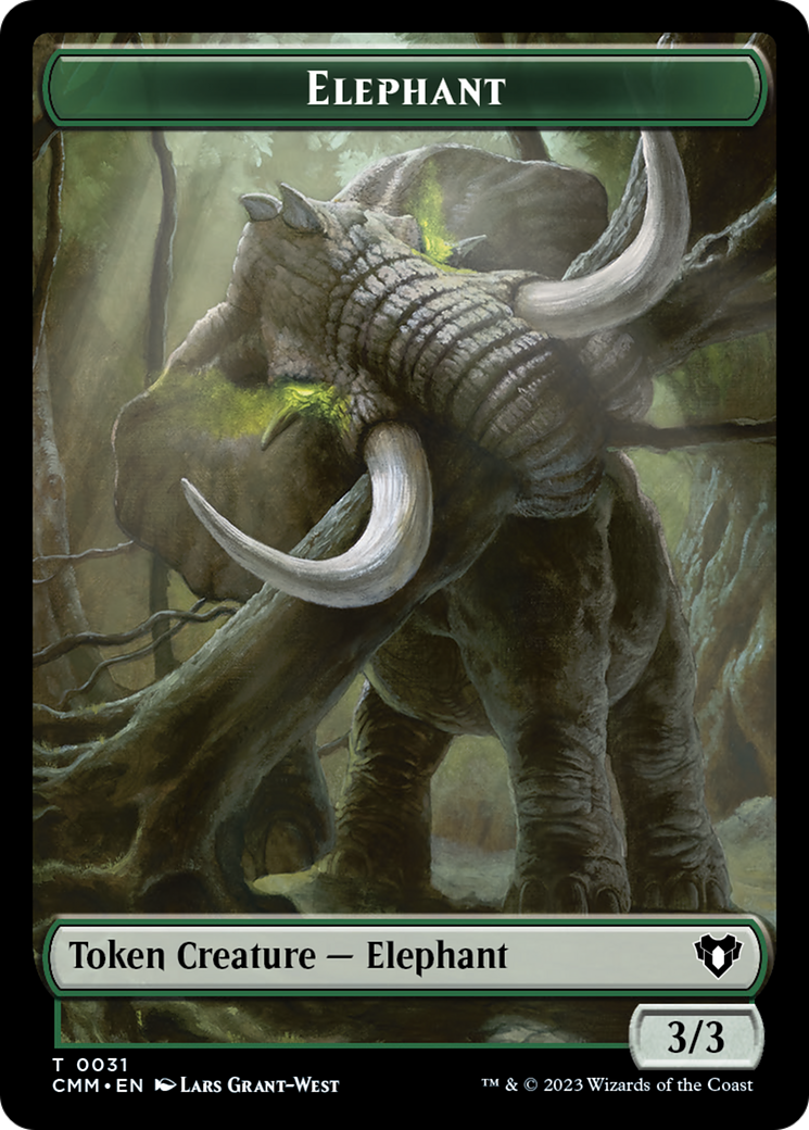 Elephant Token [Commander Masters Tokens] | D20 Games