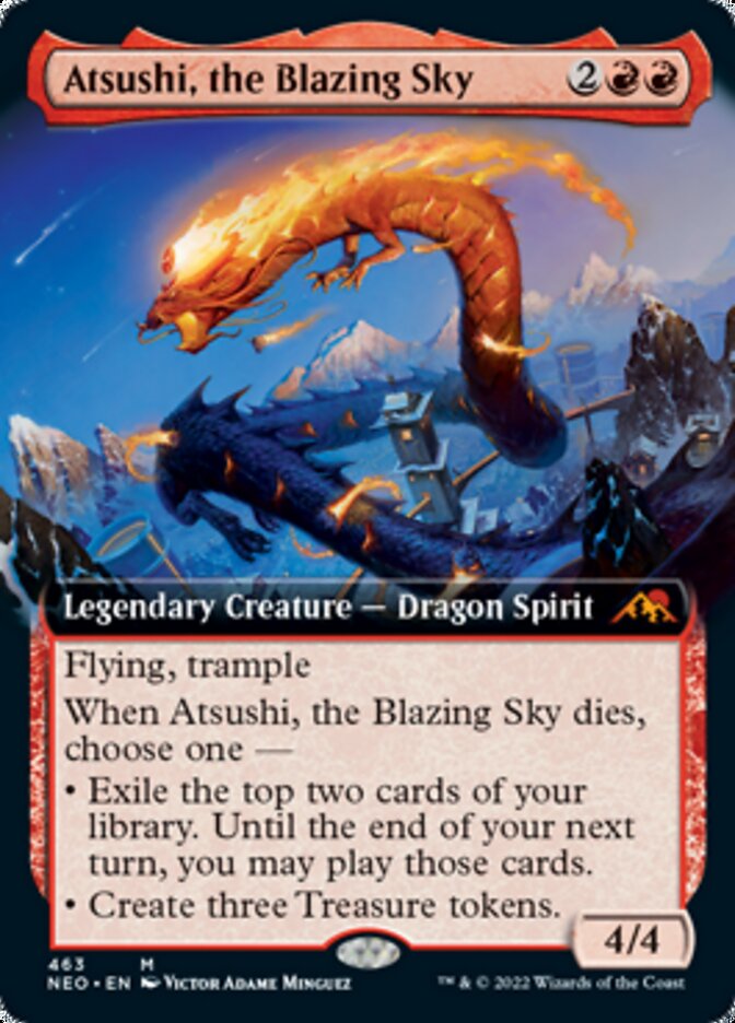 Atsushi, the Blazing Sky (Extended Art) [Kamigawa: Neon Dynasty] | D20 Games