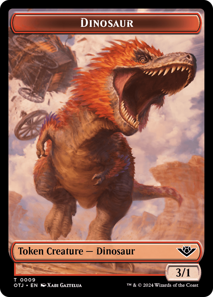 Dinosaur // Plot Double-Sided Token [Outlaws of Thunder Junction Tokens] | D20 Games