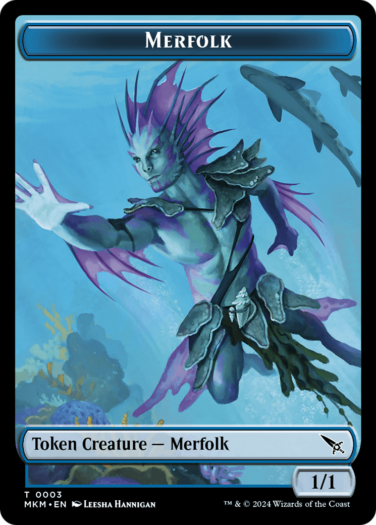 Merfolk Token [Murders at Karlov Manor Tokens] | D20 Games