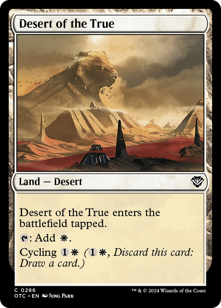 Desert of the True [Outlaws of Thunder Junction Commander] | D20 Games