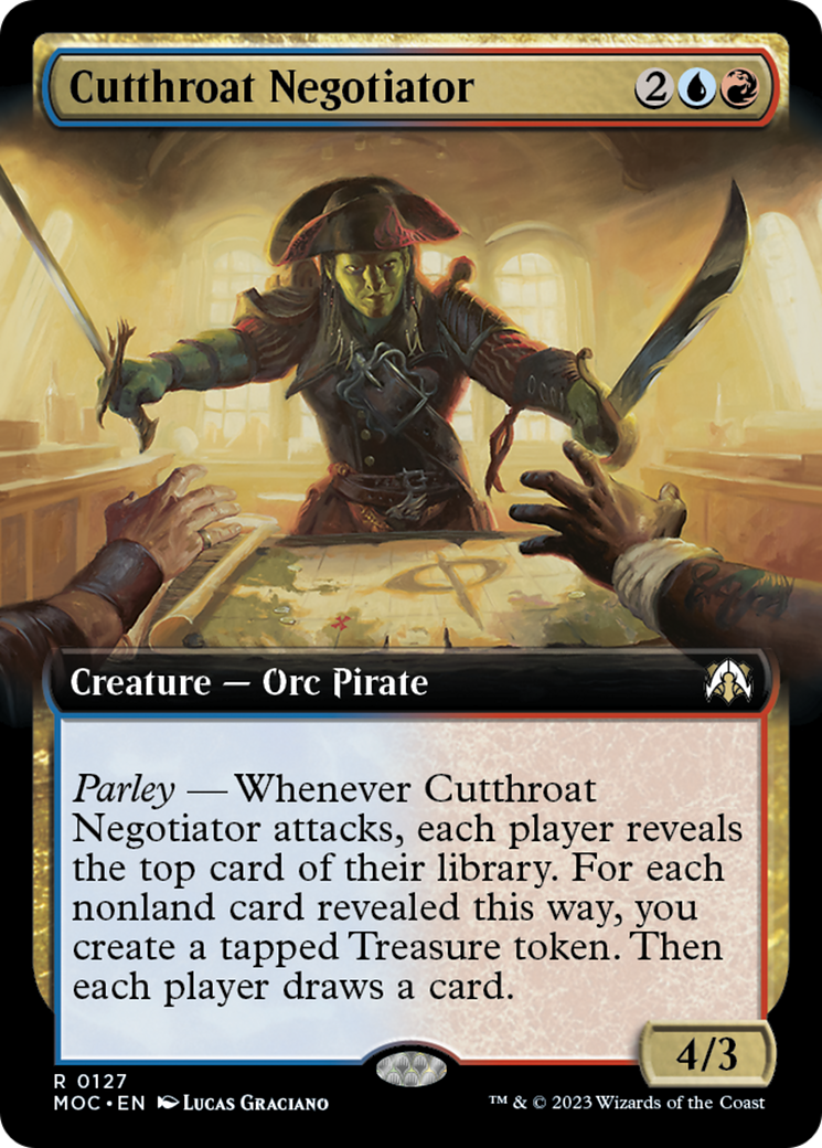 Cutthroat Negotiator (Extended Art) [March of the Machine Commander] | D20 Games