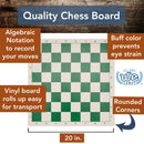 WE Games Best Value Tournament Chess Set - 20 inch: Green
