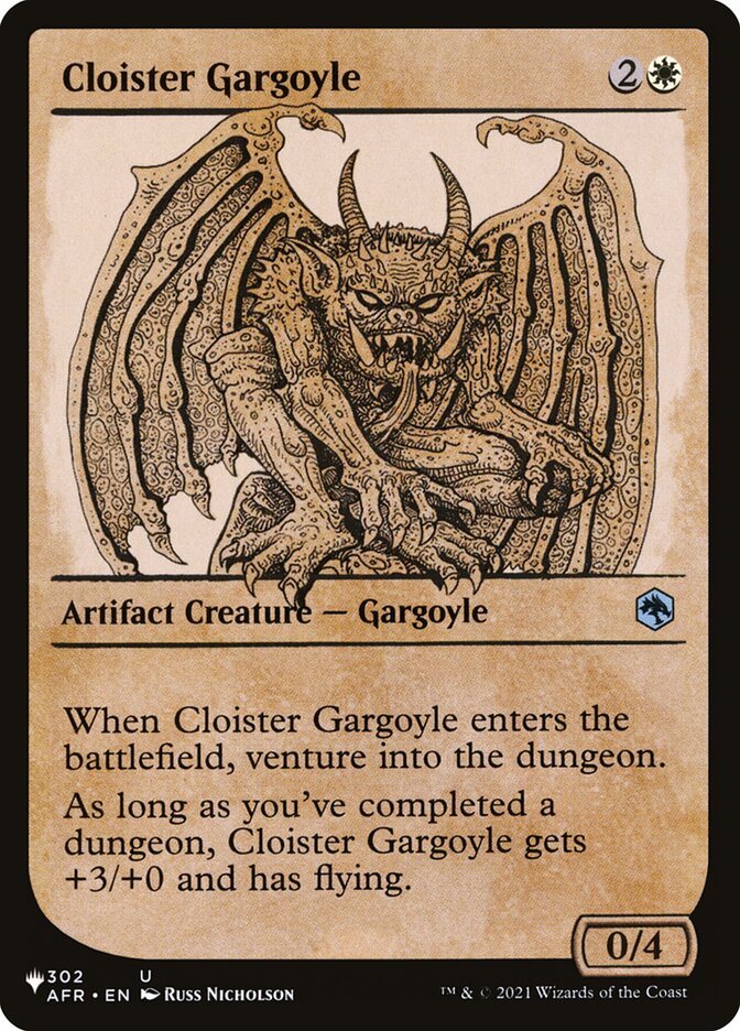 Cloister Gargoyle (Showcase) [The List] | D20 Games