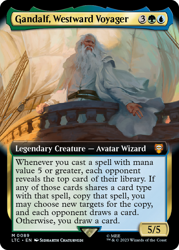 Gandalf, Westward Voyager (Extended Art) [The Lord of the Rings: Tales of Middle-Earth Commander] | D20 Games