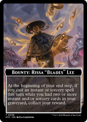 Bounty: Rissa "Blades" Lee // Bounty Rules Double-Sided Token [Outlaws of Thunder Junction Commander Tokens] | D20 Games