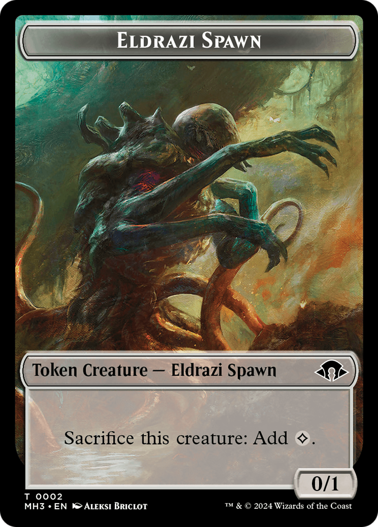 Eldrazi Spawn // Zombie Double-Sided Token [Modern Horizons 3 Tokens] | D20 Games