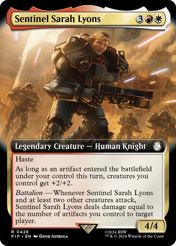 Sentinel Sarah Lyons (Extended Art) [Fallout] | D20 Games