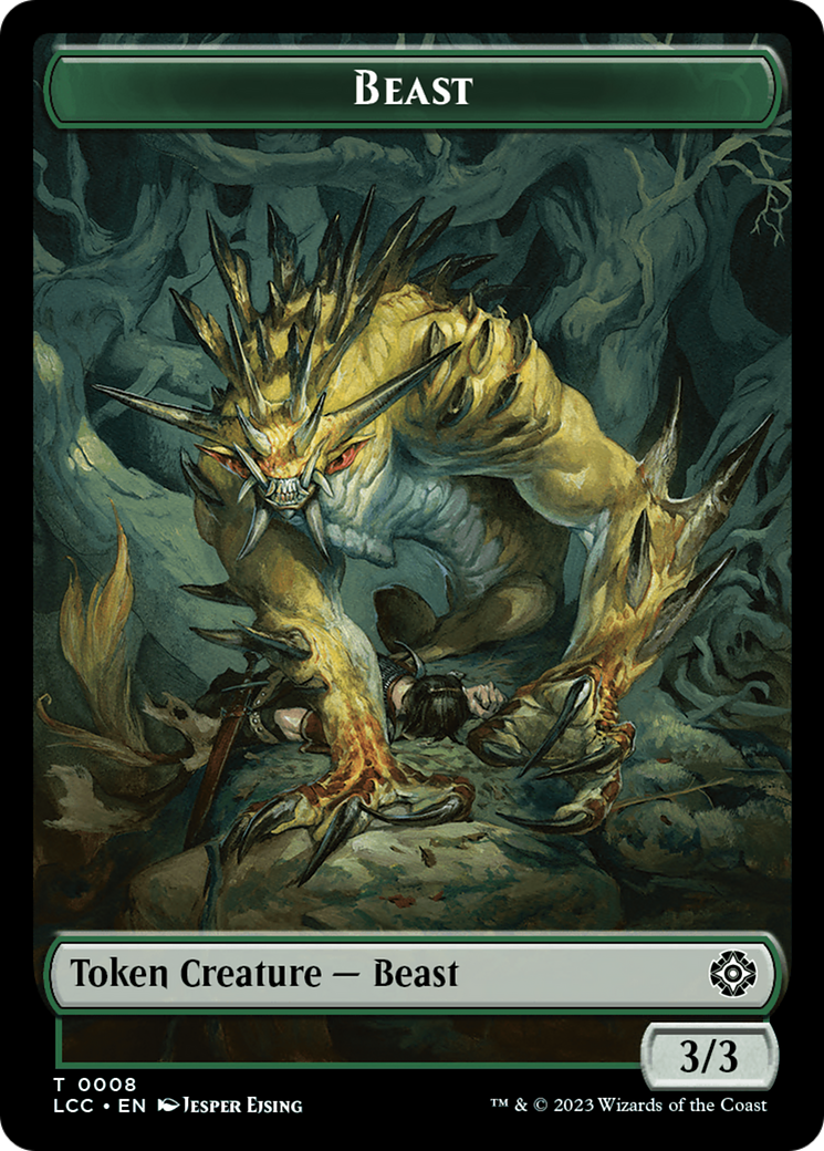 Beast // Merfolk (0003) Double-Sided Token [The Lost Caverns of Ixalan Commander Tokens] | D20 Games