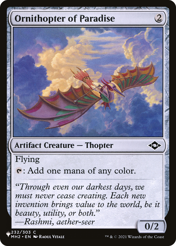 Ornithopter of Paradise [The List Reprints] | D20 Games